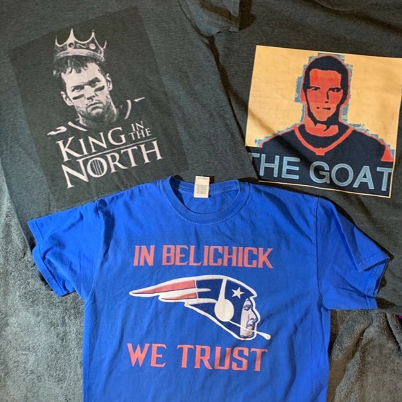 Gildan Other - Tom Brady Belichick Patriots Novelty T-shirts (LOT of 3) - Size M